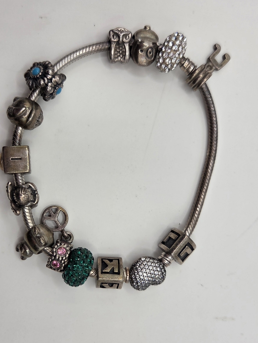 Vintage Pandora Charm Bracelet. Needs cleaning.